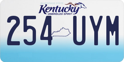 KY license plate 254UYM