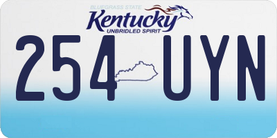KY license plate 254UYN