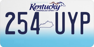 KY license plate 254UYP