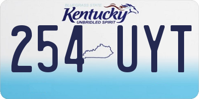 KY license plate 254UYT