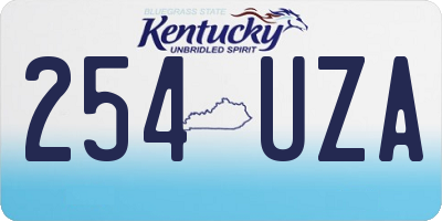 KY license plate 254UZA