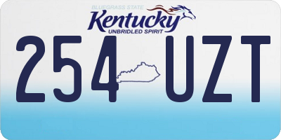 KY license plate 254UZT