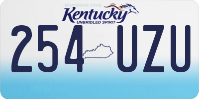 KY license plate 254UZU
