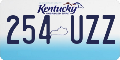KY license plate 254UZZ