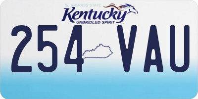 KY license plate 254VAU