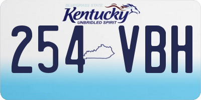 KY license plate 254VBH