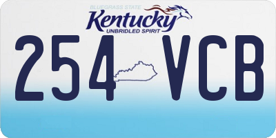 KY license plate 254VCB