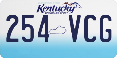 KY license plate 254VCG