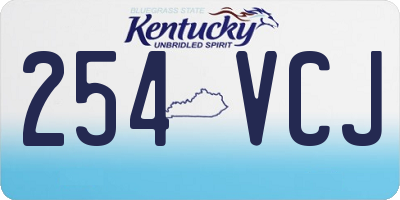 KY license plate 254VCJ