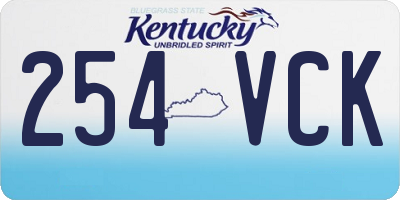 KY license plate 254VCK