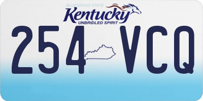 KY license plate 254VCQ