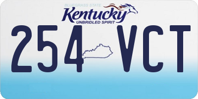 KY license plate 254VCT