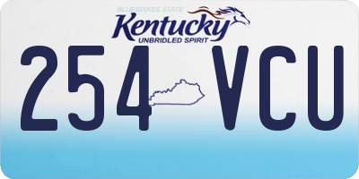 KY license plate 254VCU