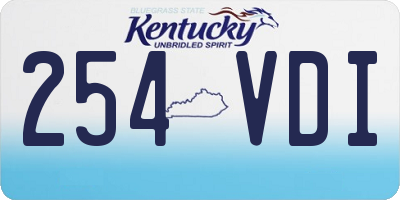 KY license plate 254VDI