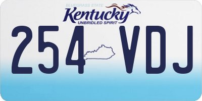 KY license plate 254VDJ
