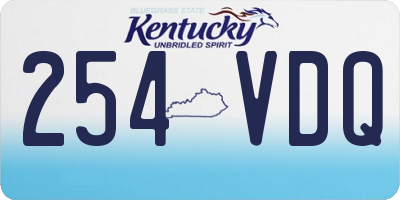KY license plate 254VDQ