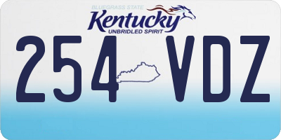 KY license plate 254VDZ