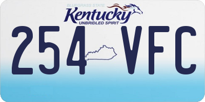 KY license plate 254VFC