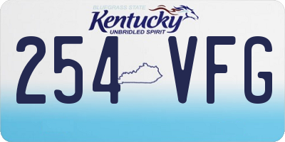 KY license plate 254VFG