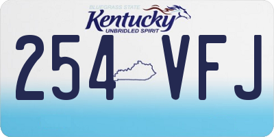 KY license plate 254VFJ