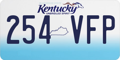 KY license plate 254VFP