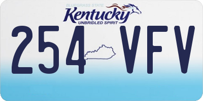 KY license plate 254VFV