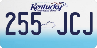 KY license plate 255JCJ