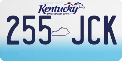 KY license plate 255JCK