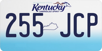 KY license plate 255JCP