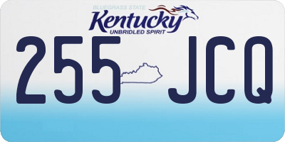 KY license plate 255JCQ