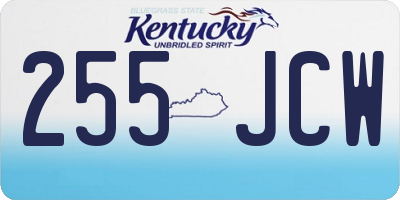 KY license plate 255JCW