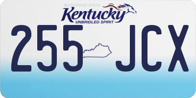 KY license plate 255JCX