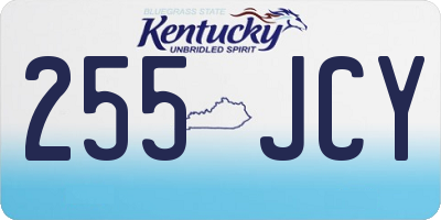 KY license plate 255JCY