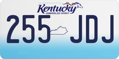 KY license plate 255JDJ