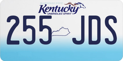 KY license plate 255JDS