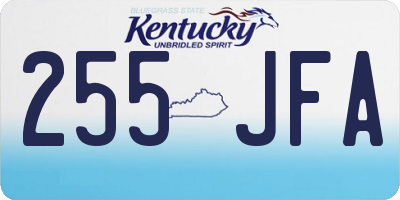 KY license plate 255JFA