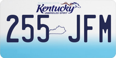 KY license plate 255JFM
