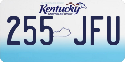 KY license plate 255JFU