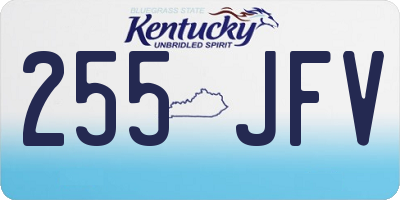 KY license plate 255JFV