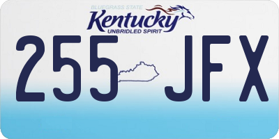 KY license plate 255JFX