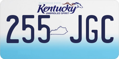 KY license plate 255JGC