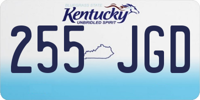 KY license plate 255JGD