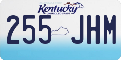 KY license plate 255JHM
