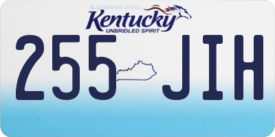 KY license plate 255JIH