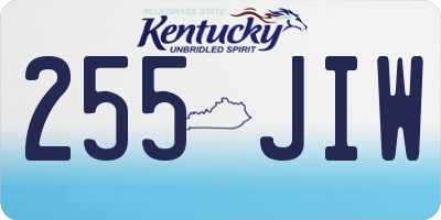 KY license plate 255JIW