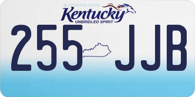 KY license plate 255JJB