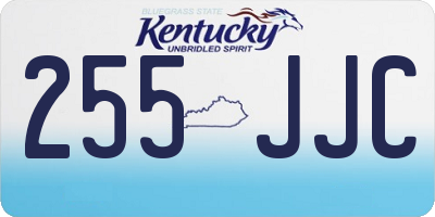 KY license plate 255JJC