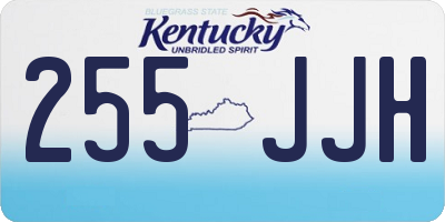 KY license plate 255JJH
