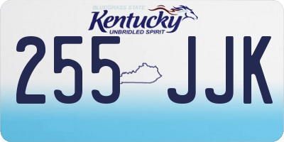 KY license plate 255JJK