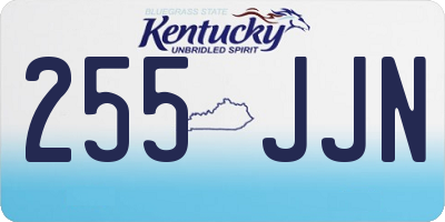 KY license plate 255JJN